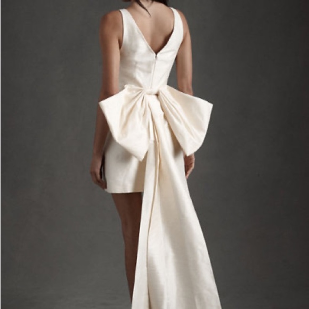 Sachin & Babi Archie Dress Bow Mini Bridal Dress Ivory